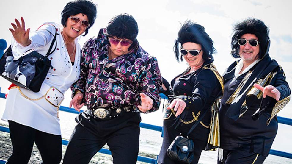 People dressed as Elvis Presley